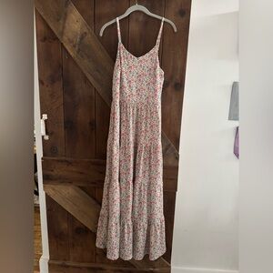 Monteau Floral Maxi Dress - Pink and White